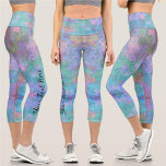 Abstract Muelle Wall 0463 Capri Leggings<br><div class="desc">Painting “Muelle Los Peines Pelican 0463” Collection Made with care, each pair of leggings is printed before sewn, allowing for this fun design on every square inch. Perfect for active and yoga wear, this fabric is sturdy, yet breathable, stretches to fit your body, hugs in all the right places and...</div>