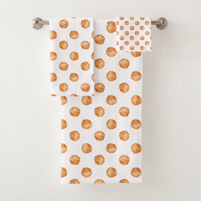 Abstract muffin pattern bath towel set (Insitu)