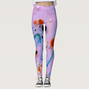 Abstract Multi Colour Splash Design Leggings