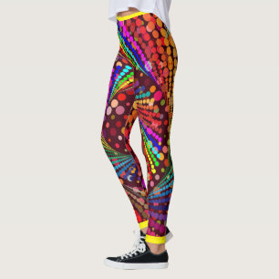 Abstract Multi-Colour w/ Yellow Leggings