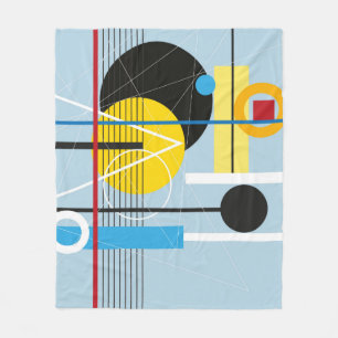 Abstract multi-coloured background of geometric ob fleece blanket
