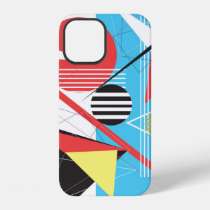 Abstract multi-coloured background of geometric ob iPhone 12 case