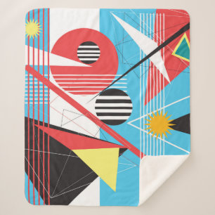 Abstract multi-coloured background of geometric ob sherpa blanket