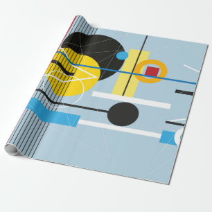 Abstract multi-coloured background of geometric ob wrapping paper