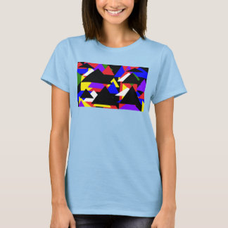 Abstract Multi-Coloured Basic Tank Top (Blue)