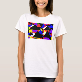 Abstract Multi-Coloured Basic Tank Top (White)