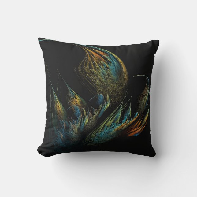 Abstract Multi-Coloured Fractal Pillow (Front)