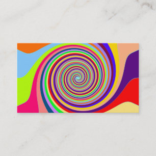 Abstract Multi-coloured Swirl Business Card