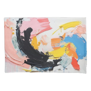 abstract multi colours  pillowcase