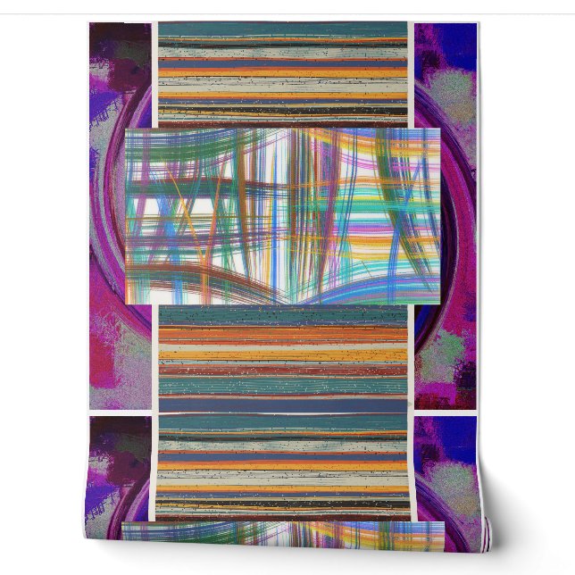 Abstract Multi Layer Geometric Pattern Wallpaper  (Unrolling)