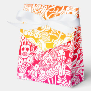 Abstract Multicolor Cartoon Detailed Illustration Favour Box