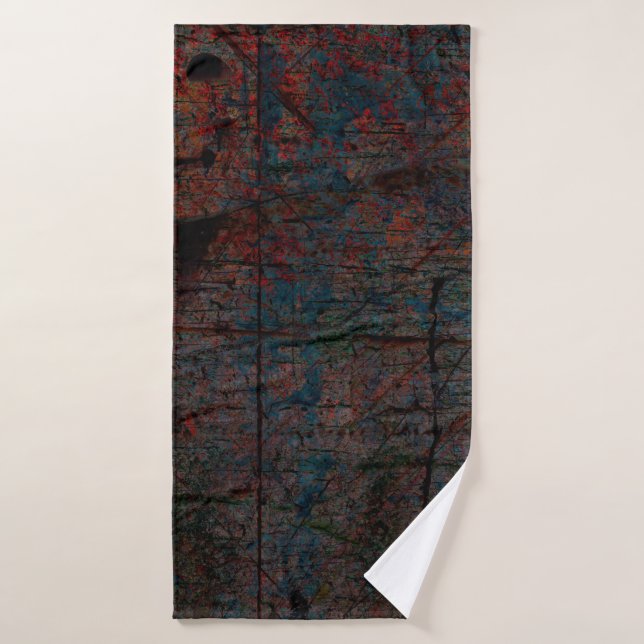 Abstract multicolor grunge background with abstrac bath towel (Bath Towel)