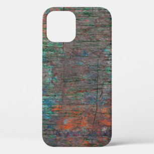 Abstract multicolor grunge background with abstrac iPhone 12 case