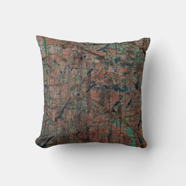 Abstract multicolor grunge background with abstrac cushion (Front)
