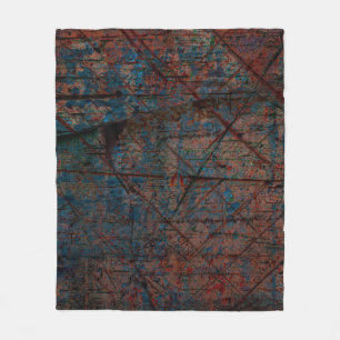 Abstract multicolor grunge background with abstrac fleece blanket