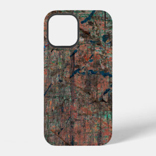 Abstract multicolor grunge background with abstrac iPhone 12 case