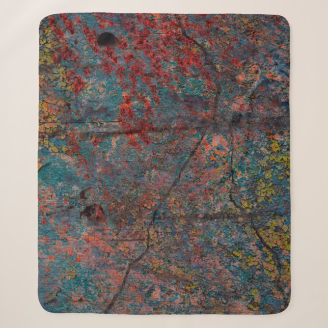 Abstract multicolor grunge background with abstrac sherpa blanket (Front)