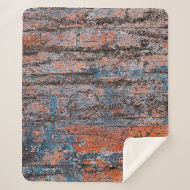 Abstract multicolor grunge background with abstrac sherpa blanket (Front)