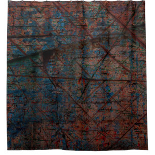Abstract multicolor grunge background with abstrac shower curtain