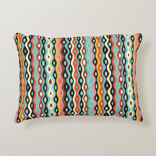 Abstract multicolor pattern decorative cushion (Front)