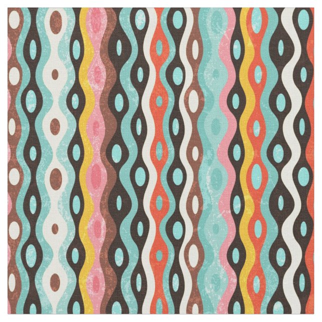Abstract multicolor pattern fabric (Close Up)