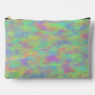 Abstract Multicolor Pattern Large Accessory Pouch