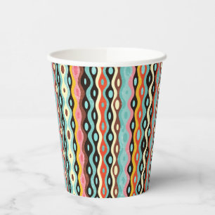 Abstract multicolor pattern paper cups