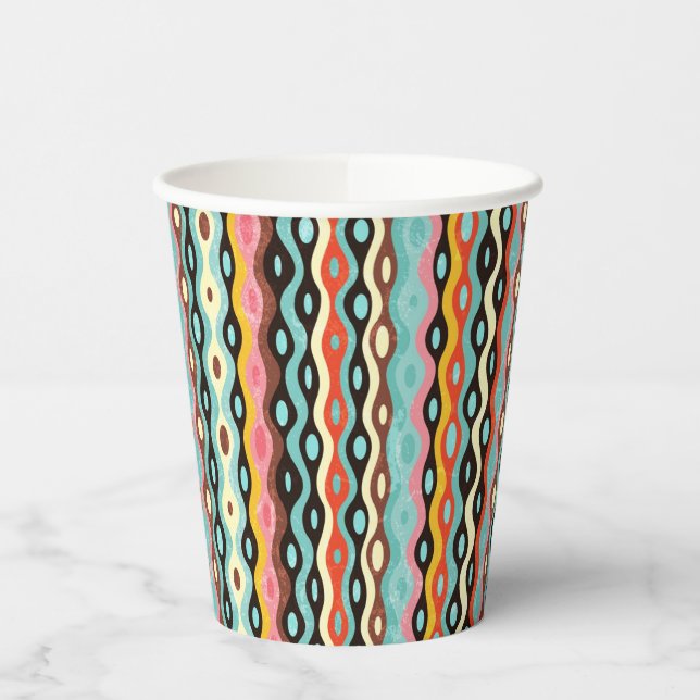 Abstract multicolor pattern paper cups (Left)