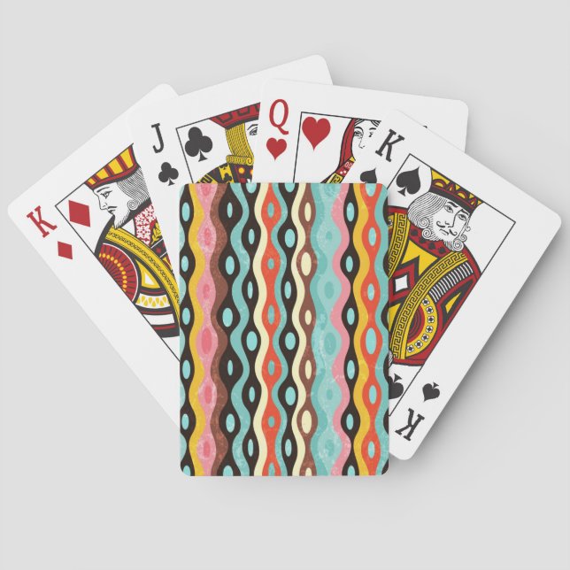 Abstract multicolor pattern playing cards (Back)