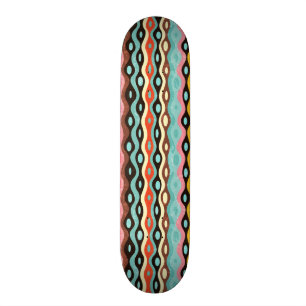 Abstract multicolor pattern skateboard