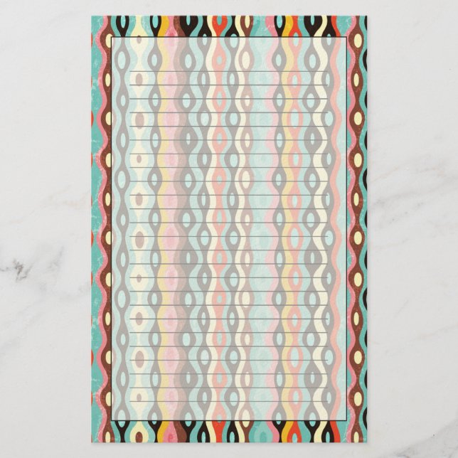 Abstract multicolor pattern stationery (Front)