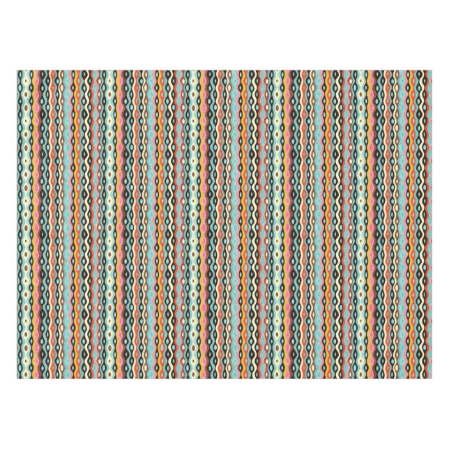 Abstract multicolor pattern tablecloth (Front (Horizontal))