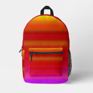 Abstract Multicolor Stripes Backpack