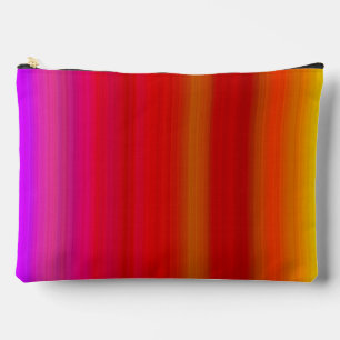 Abstract Multicolor Stripes Large Accessory Pouch