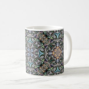 Abstract Multicolor Succulent Garden Rosette Coffee Mug
