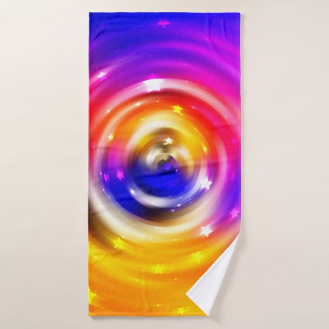 abstract multicolored background. brilliant circle bath towel (Bath Towel)