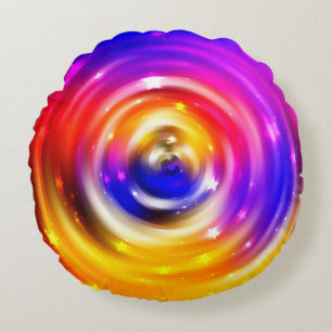 abstract multicolored background. brilliant circle round cushion