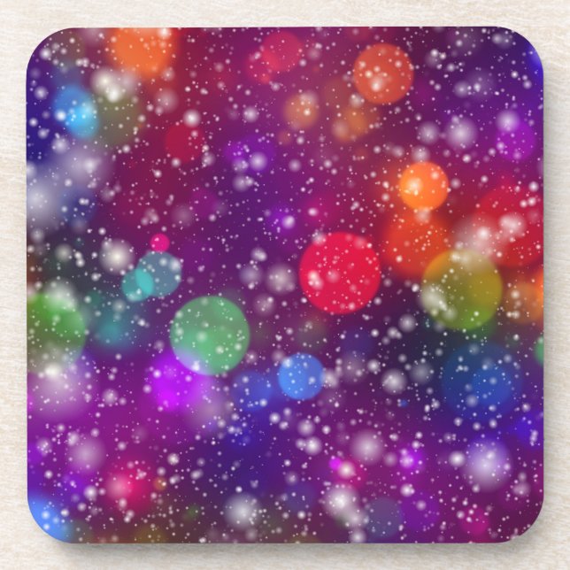 Abstract Multicolored Bokeh Background-25363 Coaster (Front)
