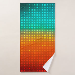 Abstract multicolored football or soccer backgroun bath towel