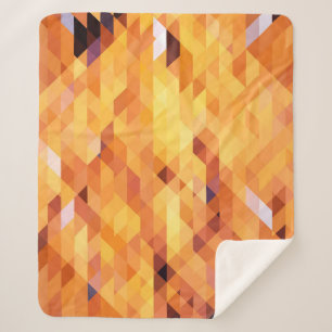 Abstract multicolored, low poly mosaic. sherpa blanket