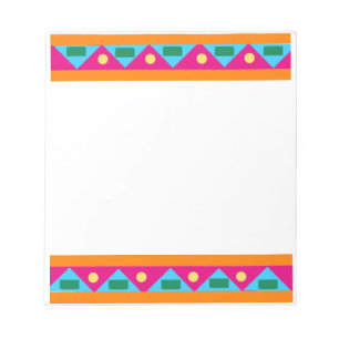 Abstract Multicolored Native American Pattern Notepad