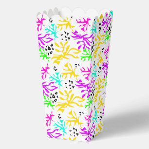 Abstract multicolored neon pattern favour box