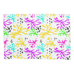 Abstract multicolored neon pattern  pillowcase