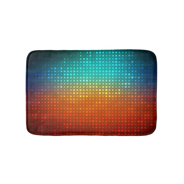 Abstract multicolored soccer, artistic lights. bath mat (Front)