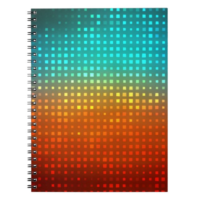 Abstract multicolored soccer, artistic lights. notebook (Front)