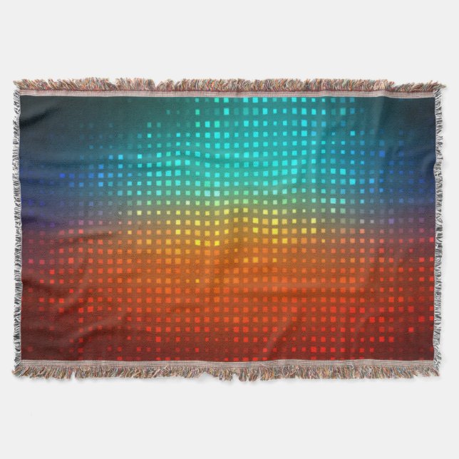 Abstract multicolored soccer, artistic lights. throw blanket (Front)