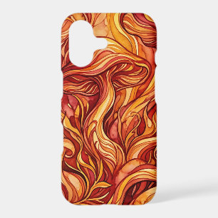 Abstract Mushroom Red Watercolor iPhone Cases
