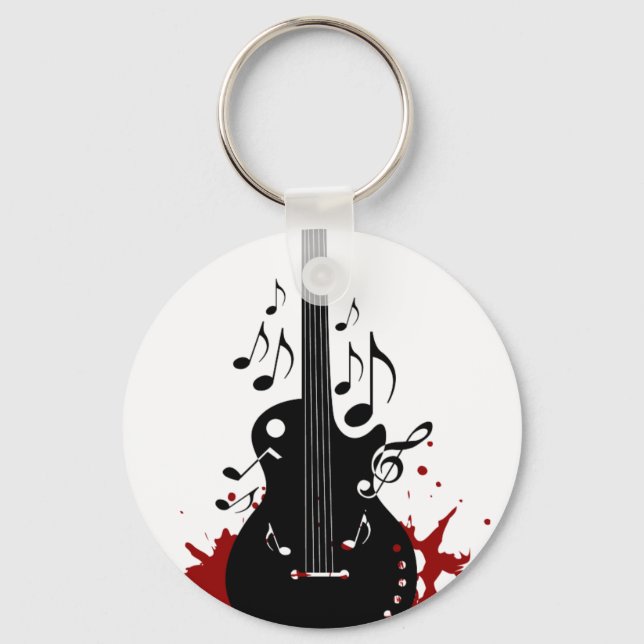 Abstract music background key ring (Front)