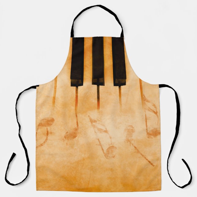 Abstract music background - Keyboard and musical n Apron (Front)