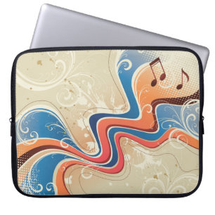Abstract Music Background Laptop Sleeve